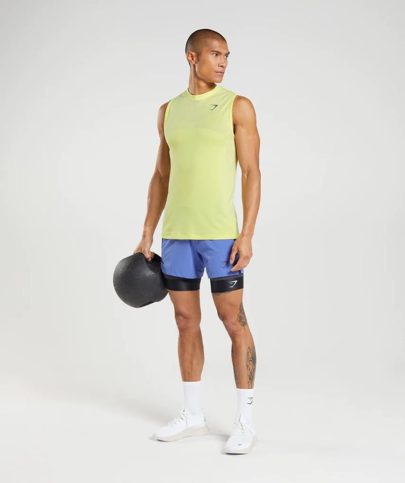 Podkoszulki Gymshark Apex Seamless Męskie Żółte | PL 340ZKV